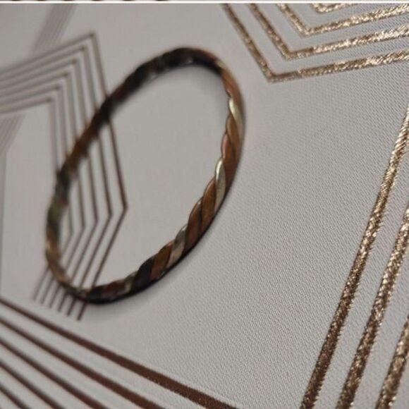 Twisted Silver & Copper Bracelet - Picture 2 of 3
